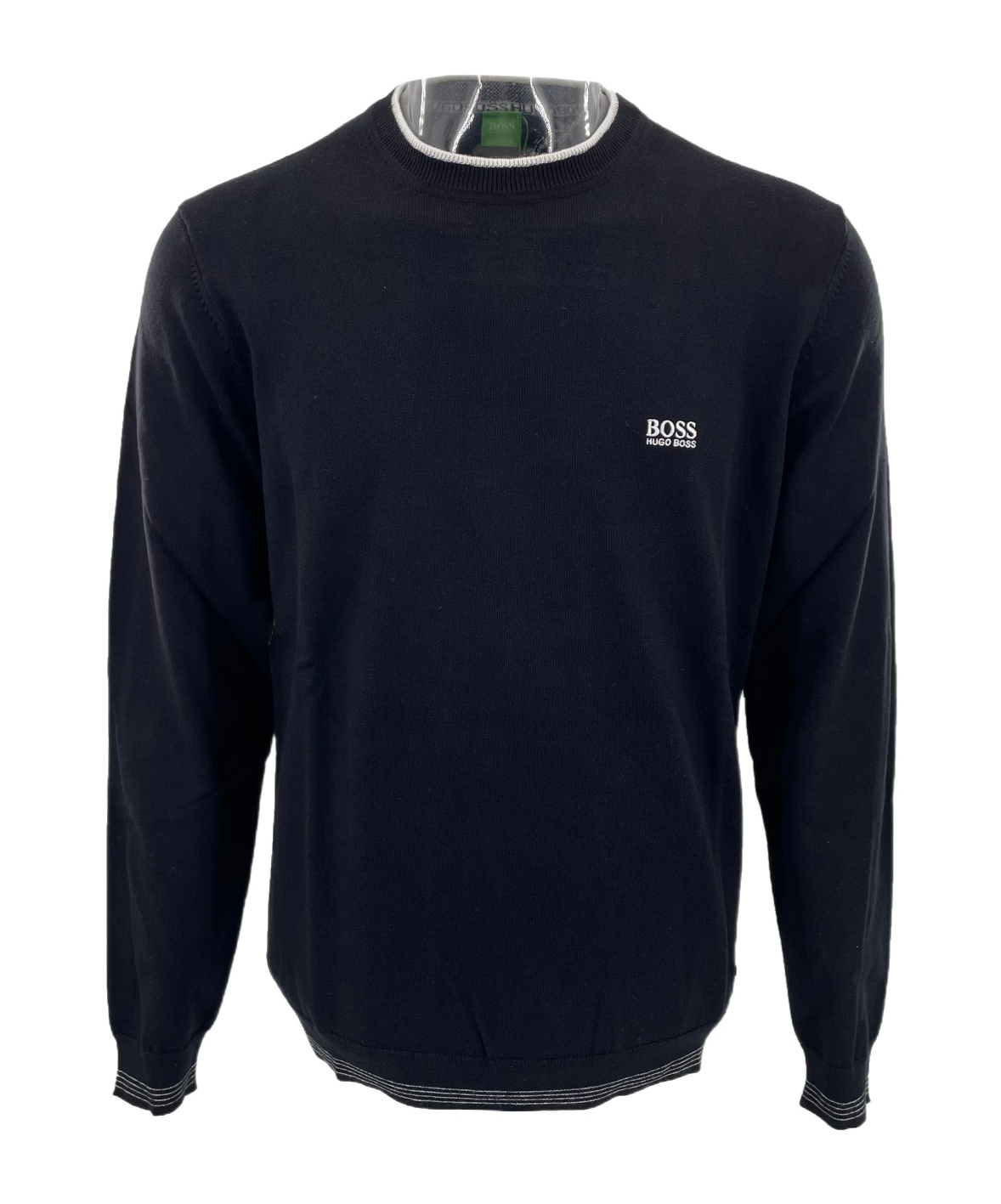 HUGO BOSS ROUND-COLLAR AND LONG-SLEEVED SWEATER
