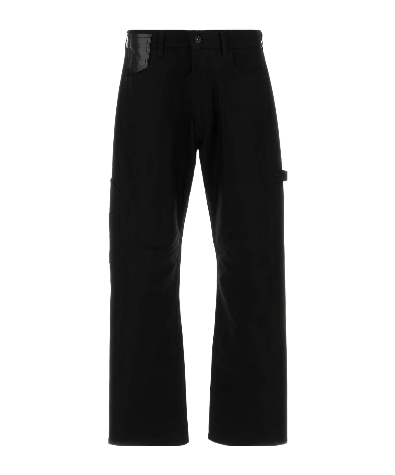 Junya Watanabe Cotton Wide Leg Trousers Featuring Pockets In Black