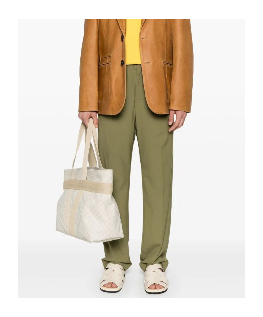 Bottega Veneta Elastic Waist Casual Pants In Green