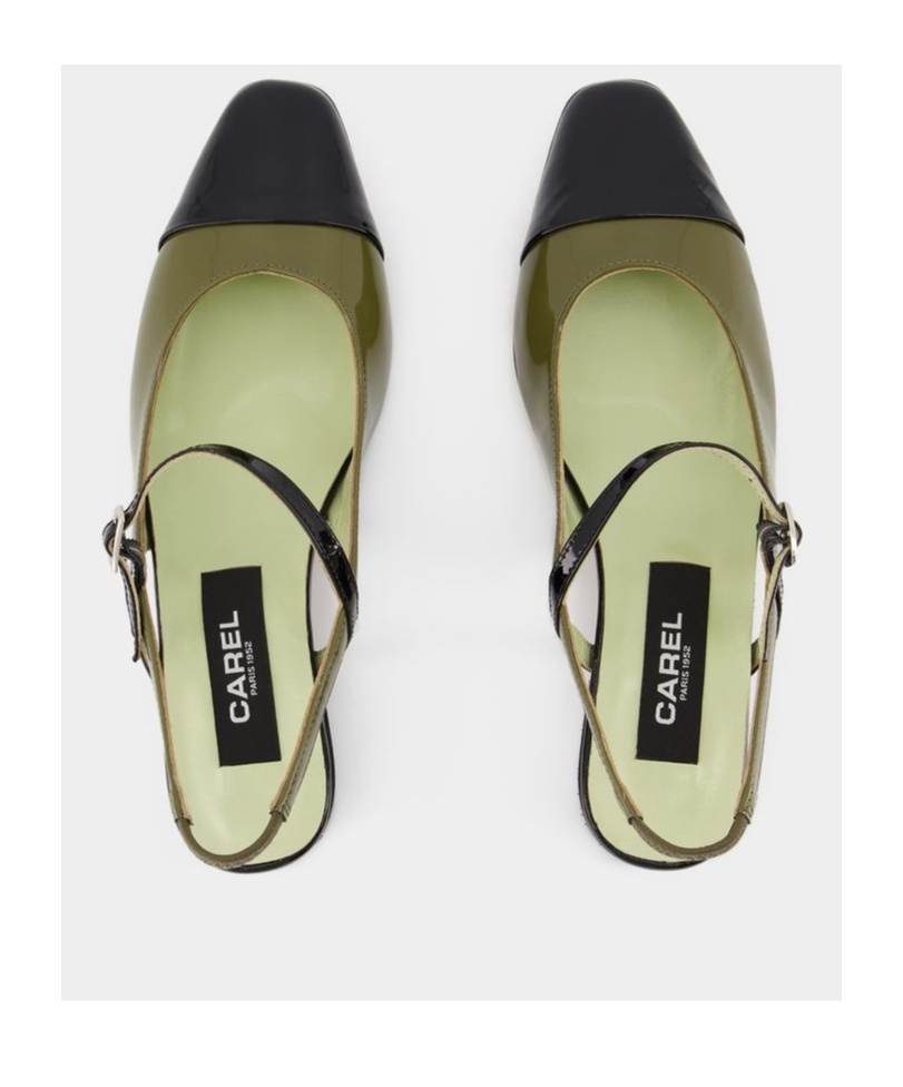 Shop Carel Paris Oceano 24 Flat Sandals In Green