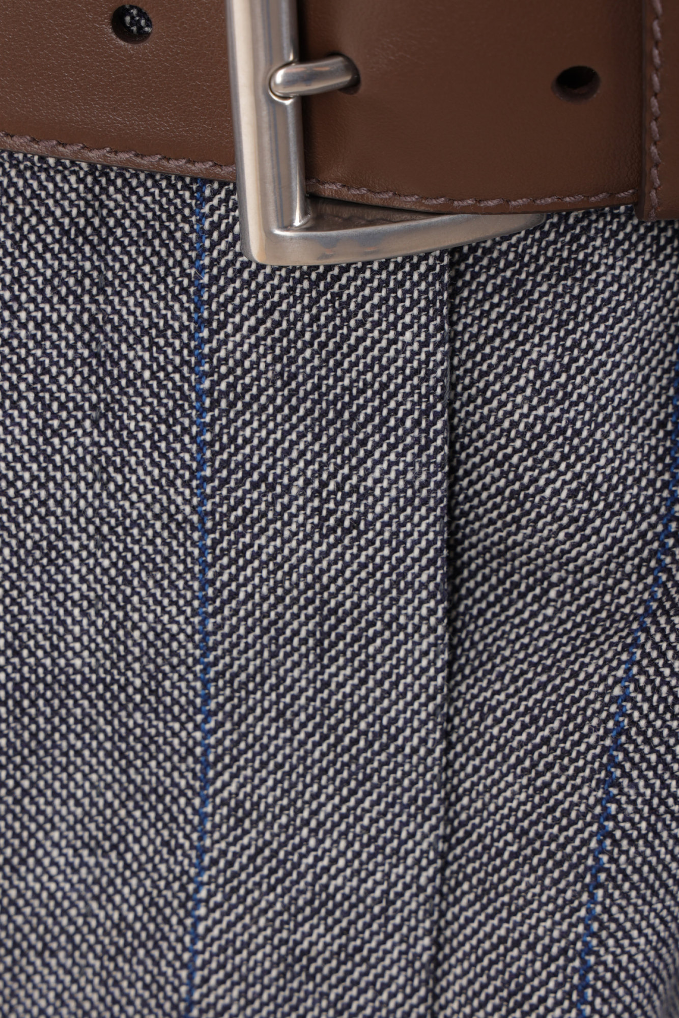 Prada Belt-loop Skirt In Gray