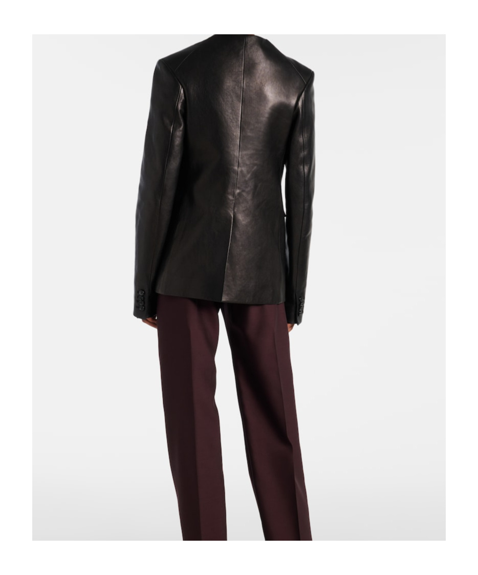 Khaite Jameson Leather Jacket In Black