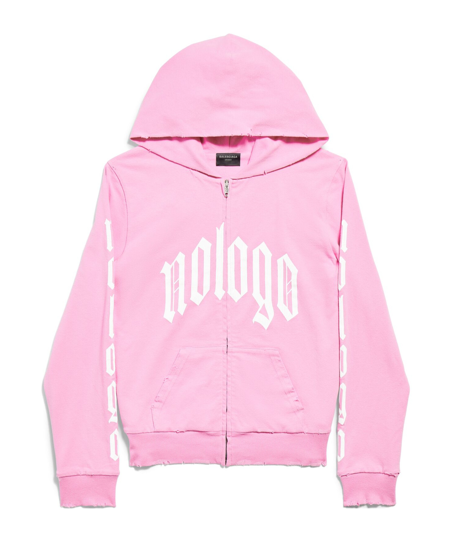 BALENCIAGA BALENCIAGA NOLOGO ZIP-UP HOODIE