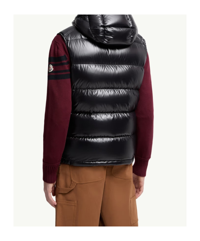 Moncler Bormes Hooded Nylon Down Vest