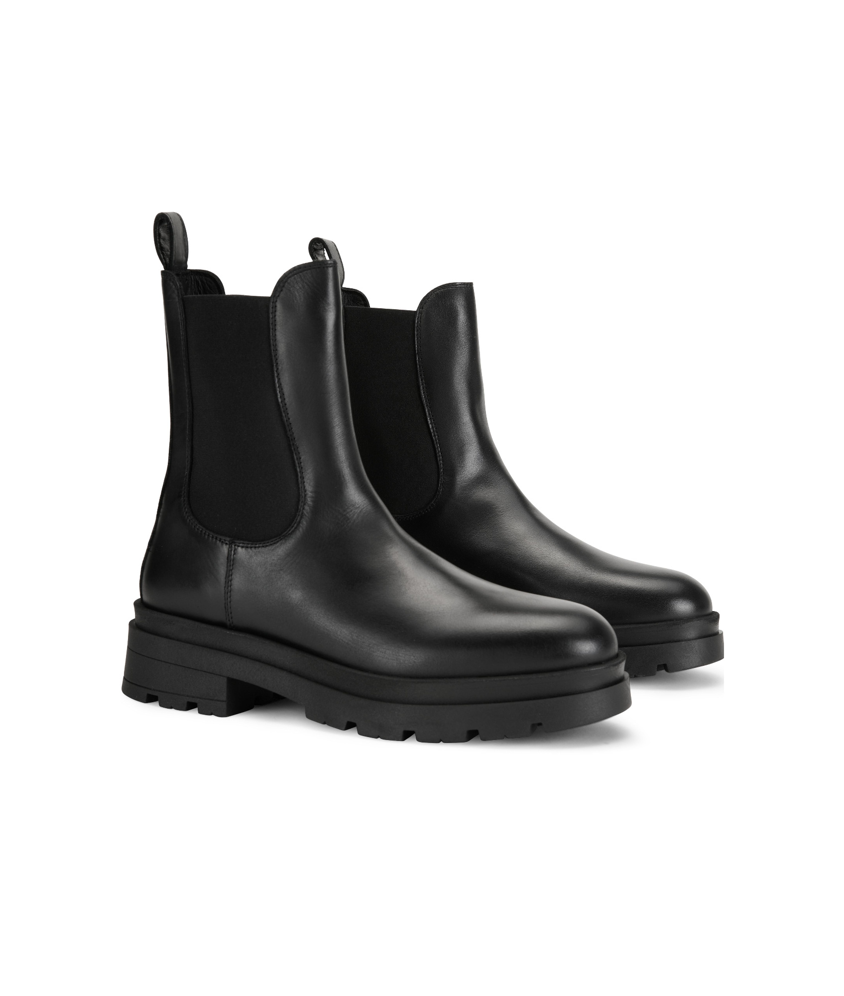 ANINE BING ROUND TOE ANKLE BOOTS
