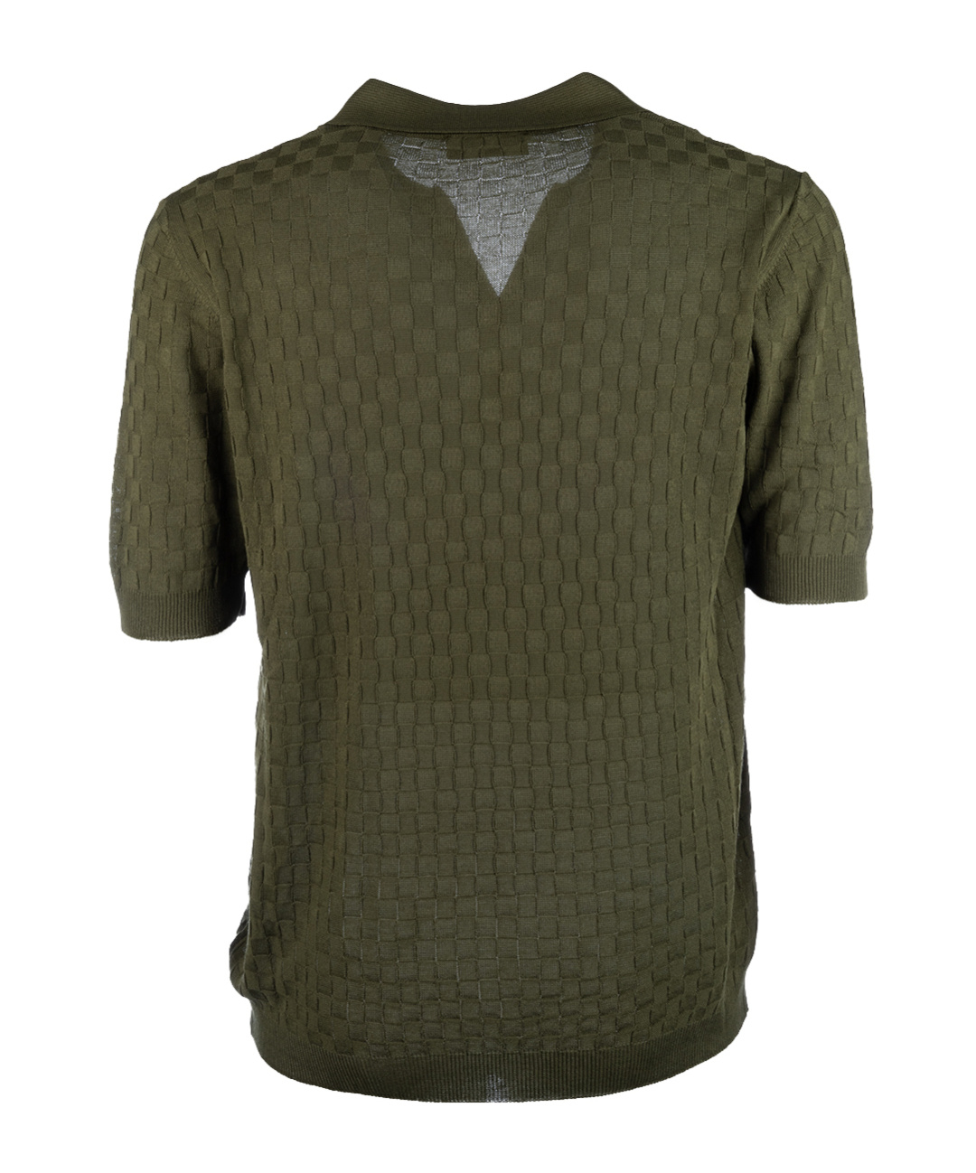 A Paper Kid Checkerboard-knit T-shirt In Green