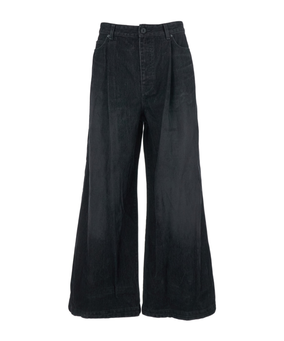 Juunj Denim Trousers With Belt Loops In Black