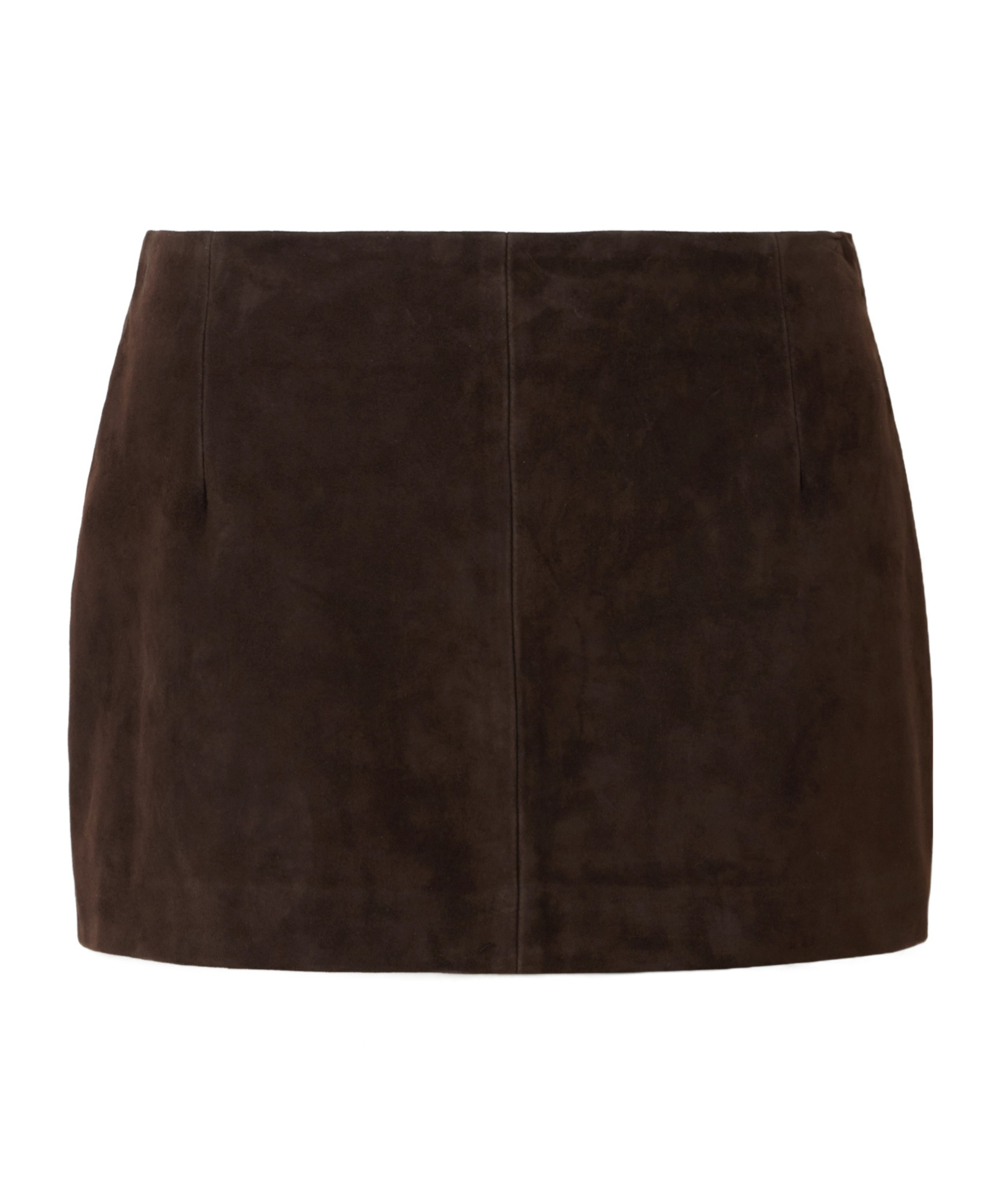 Nour Hammour Avery Suede Mini Skirt In Brown