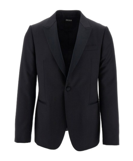 Shop Zegna Long-sleeved Casual Jacket In Black