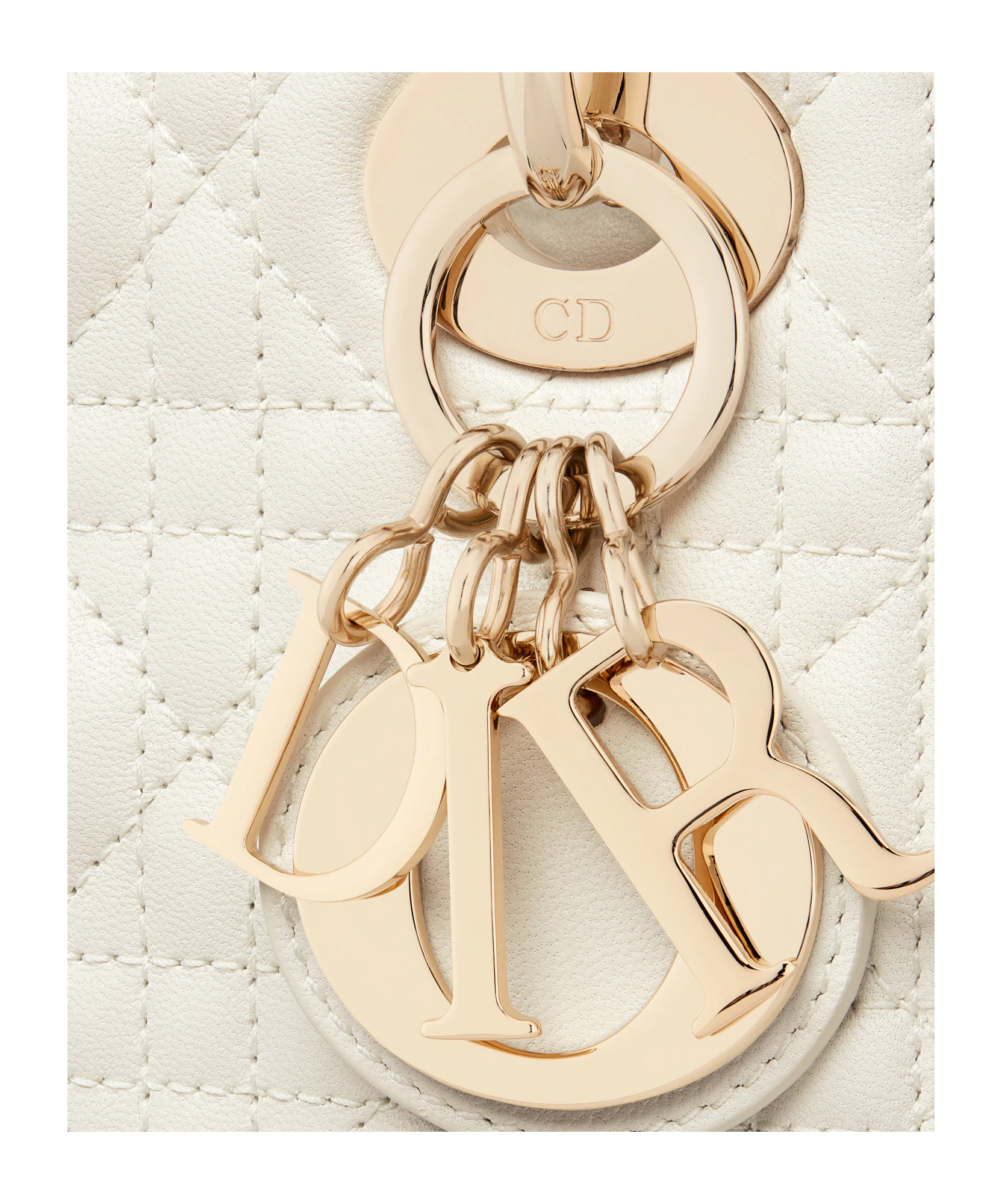 Dior Logo Mini Shoulder Bag In White