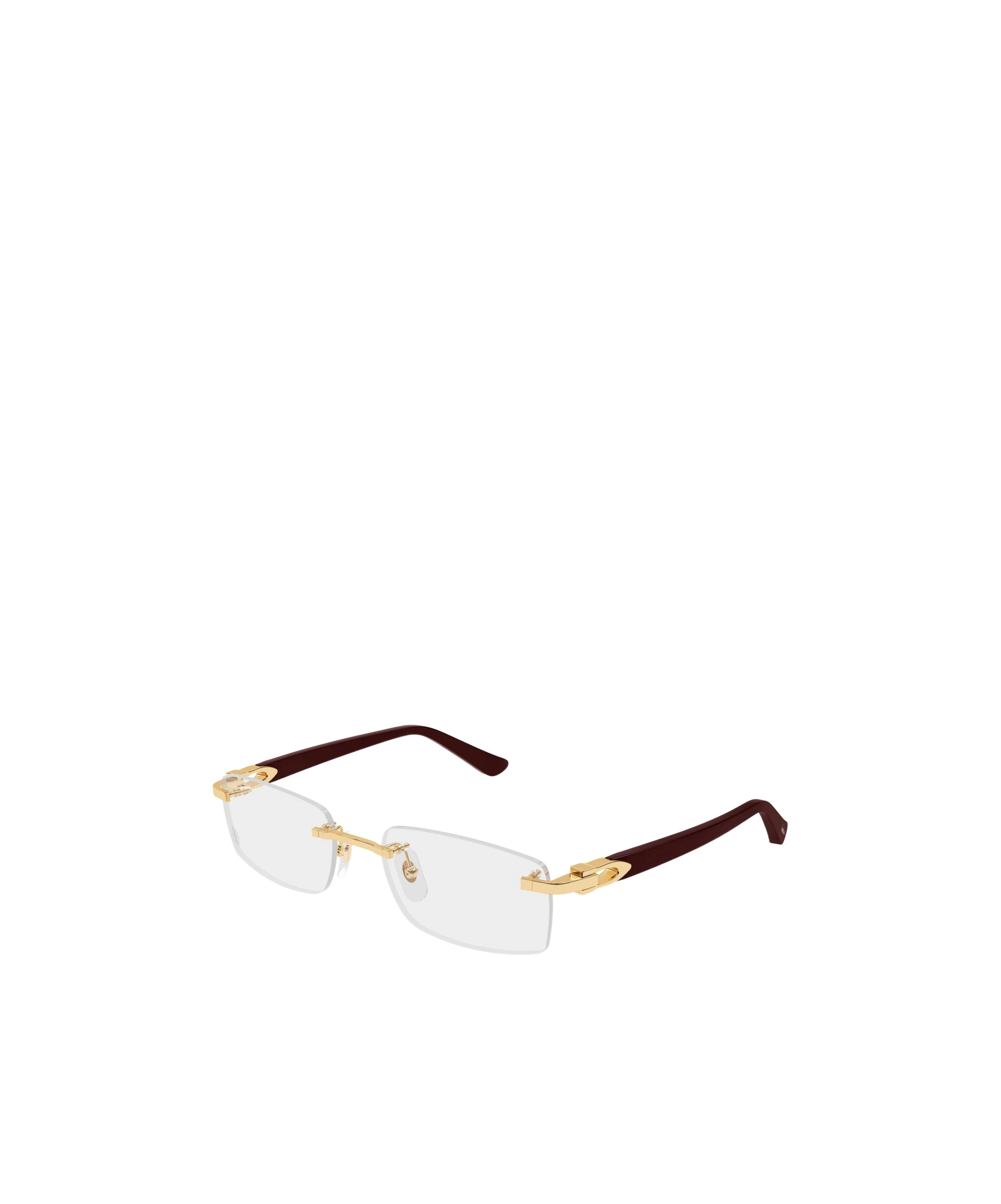 Cartier Rectangular Flat Mirror In Burgundy