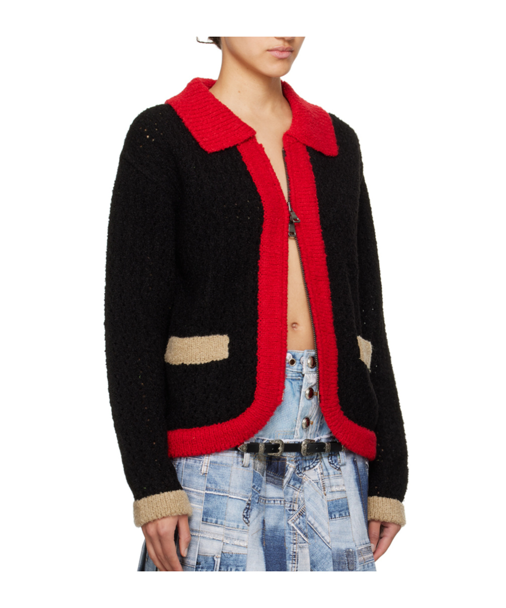 Andersson Bell Black Elass Cardigan In Red/black