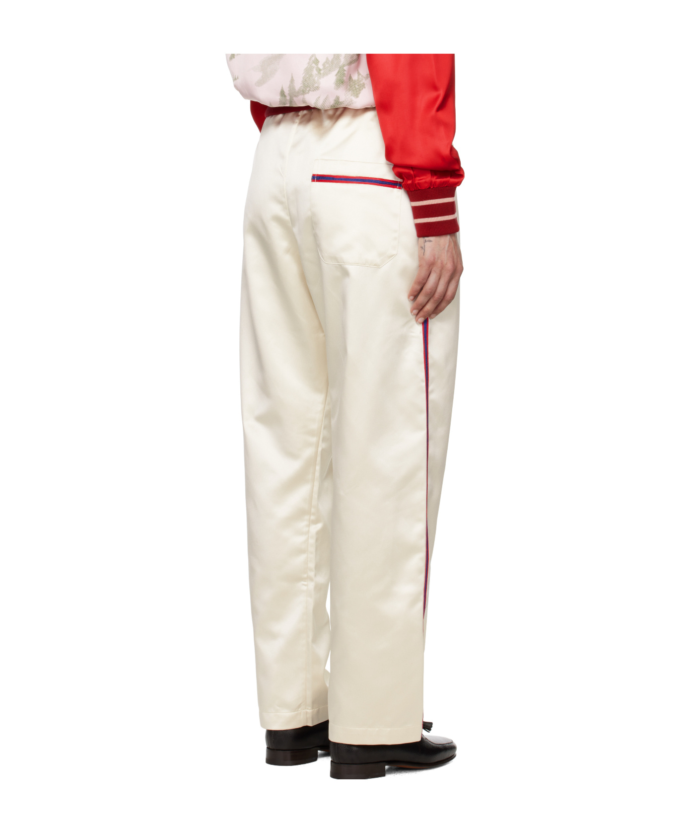 Bode Redtail Pajama Pants In White