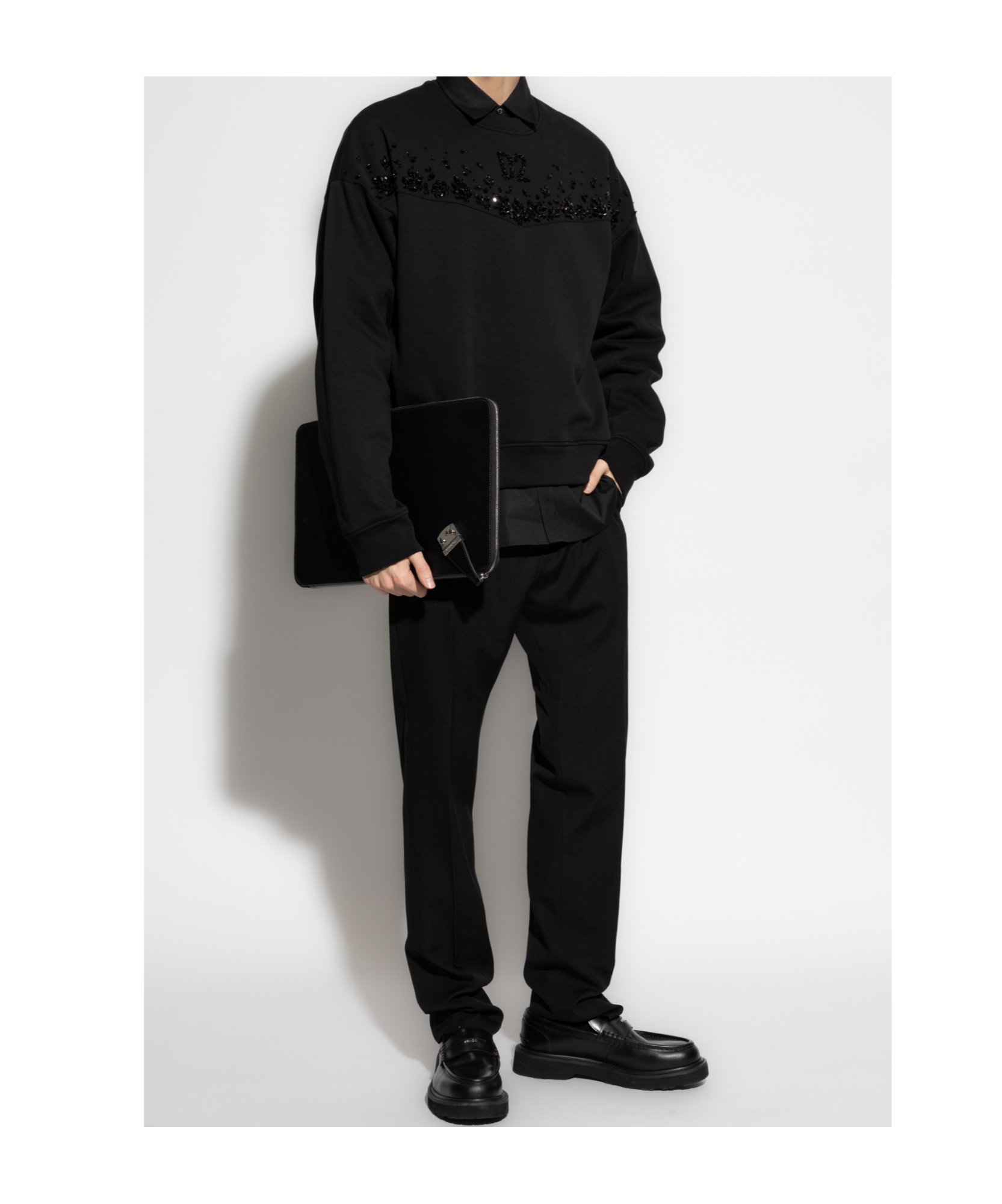 DSQUARED2 SEQUIN-EMBELLISHED SWEATSHIRT