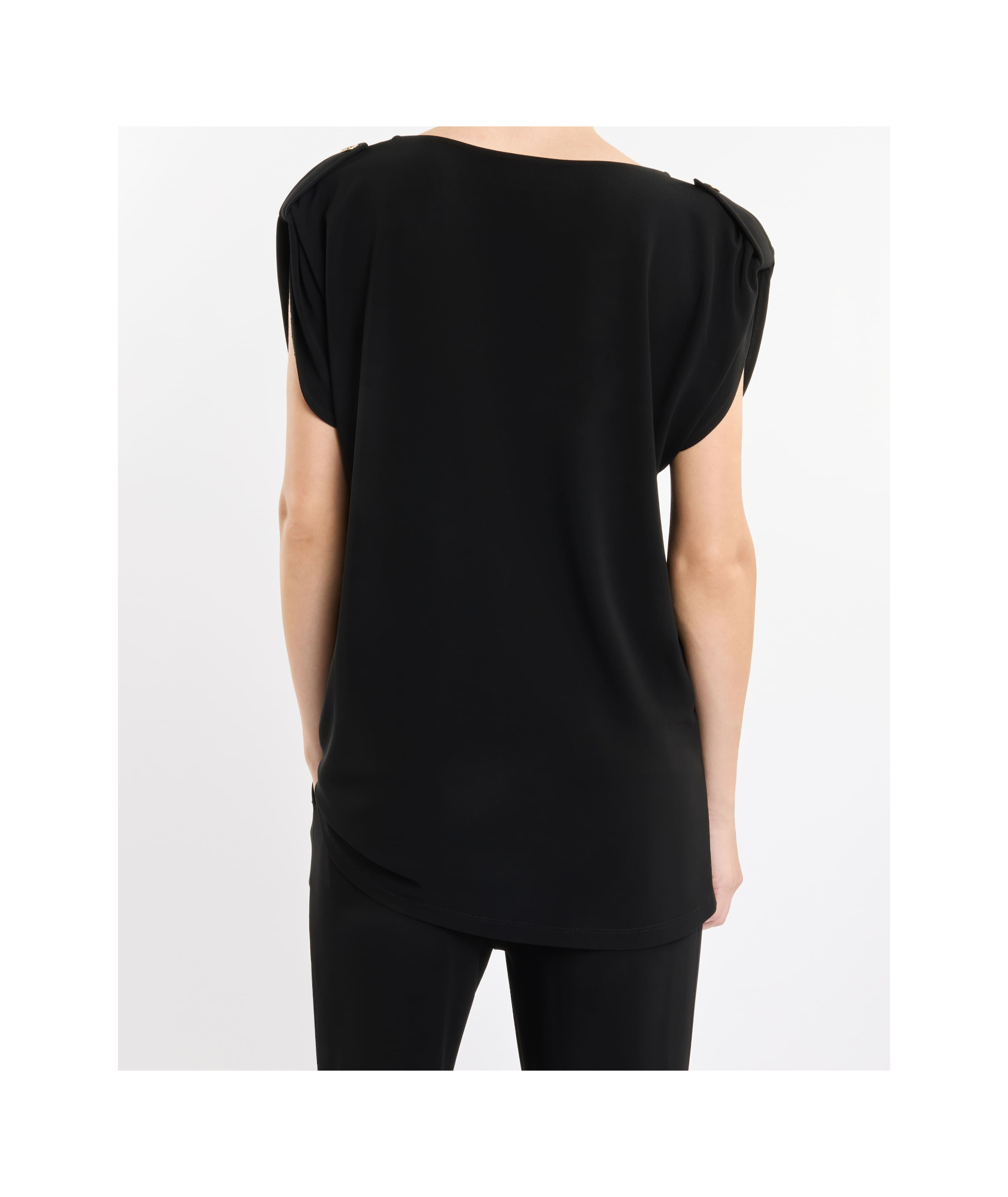 Fay Short-sleeved Blouse In Black