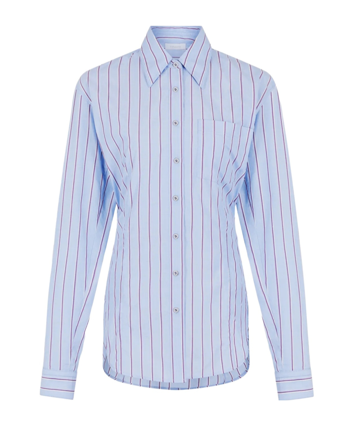 Shop Rabanne Striped Shirt In Blue