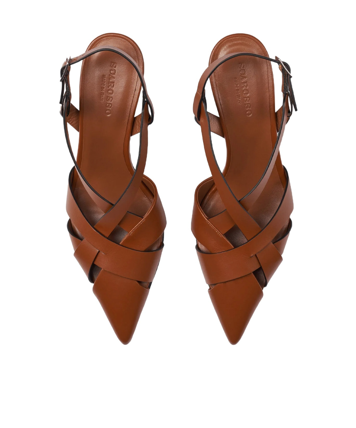 Scarosso Clio Slingback Pumps In Brown