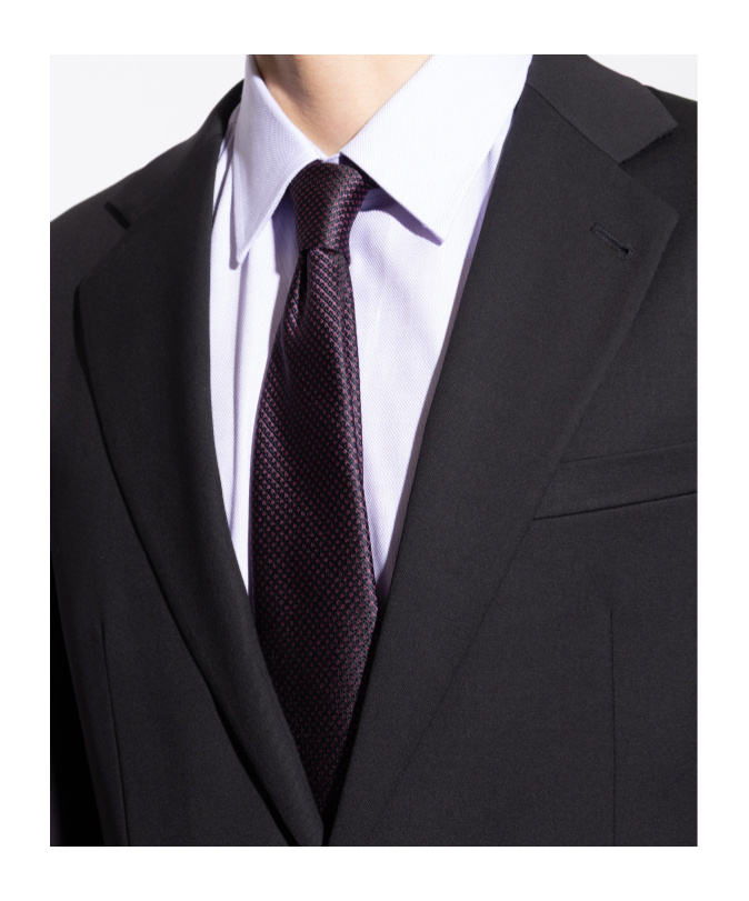 Giorgio Armani Micro-pattern Silk Tie In Blue