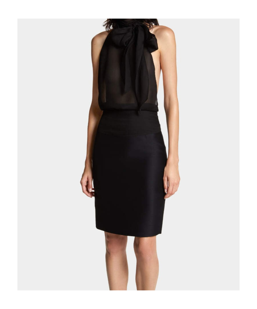 Dsquared2 'bow Layered Sheer Sleeveless Top' In Black