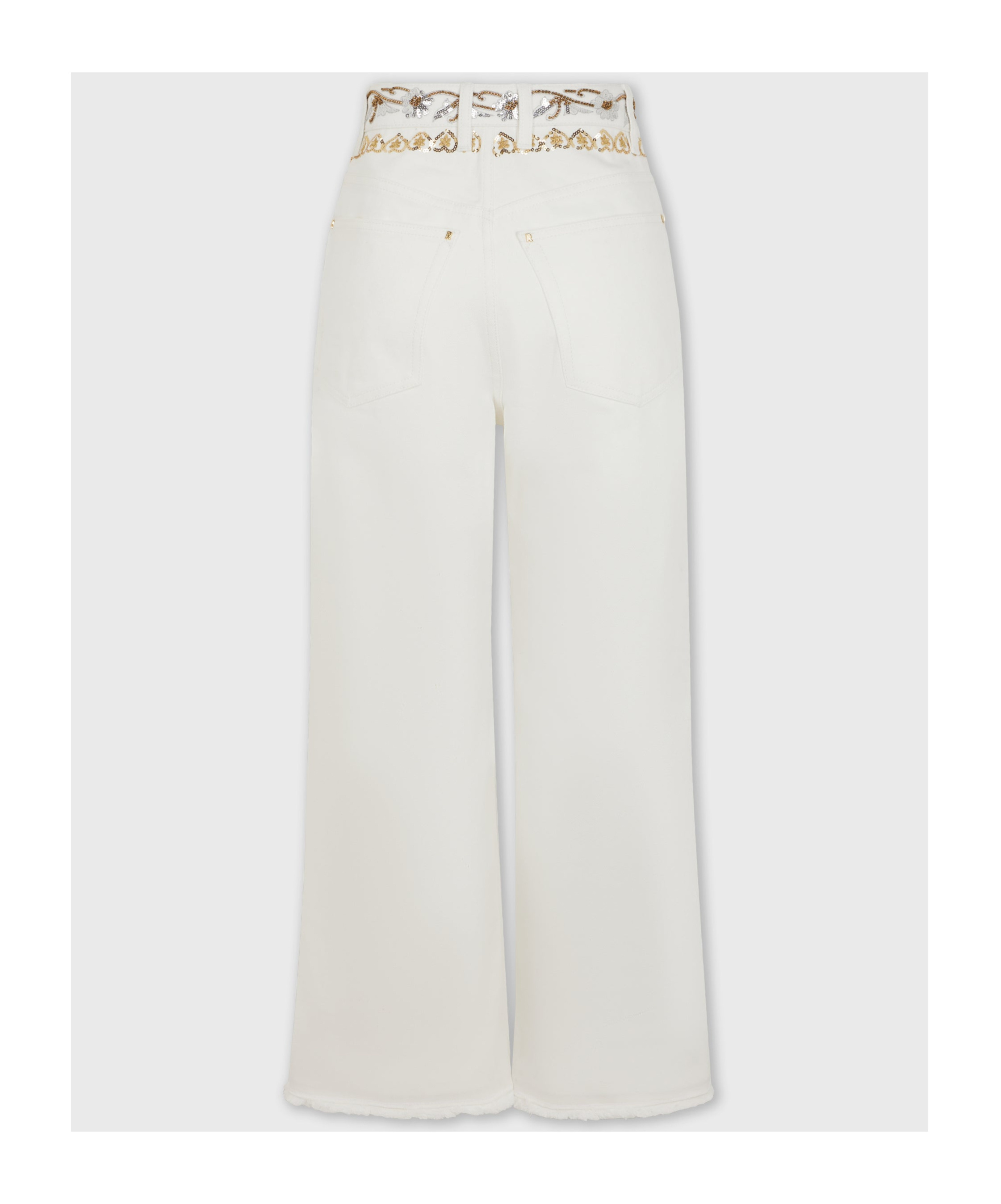 Rabanne Belt-loop Jeans In White