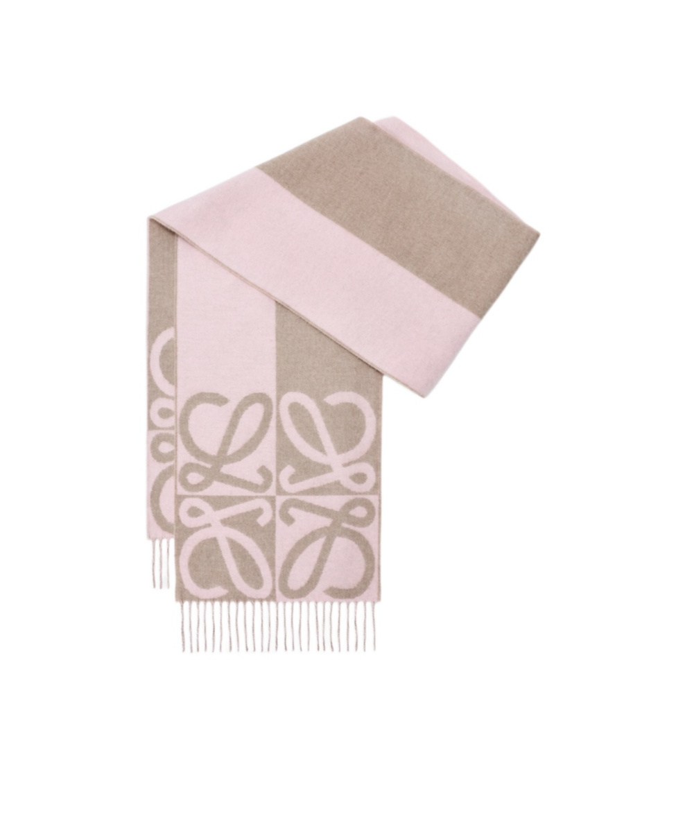 Loewe Fringed Scarf In Brown