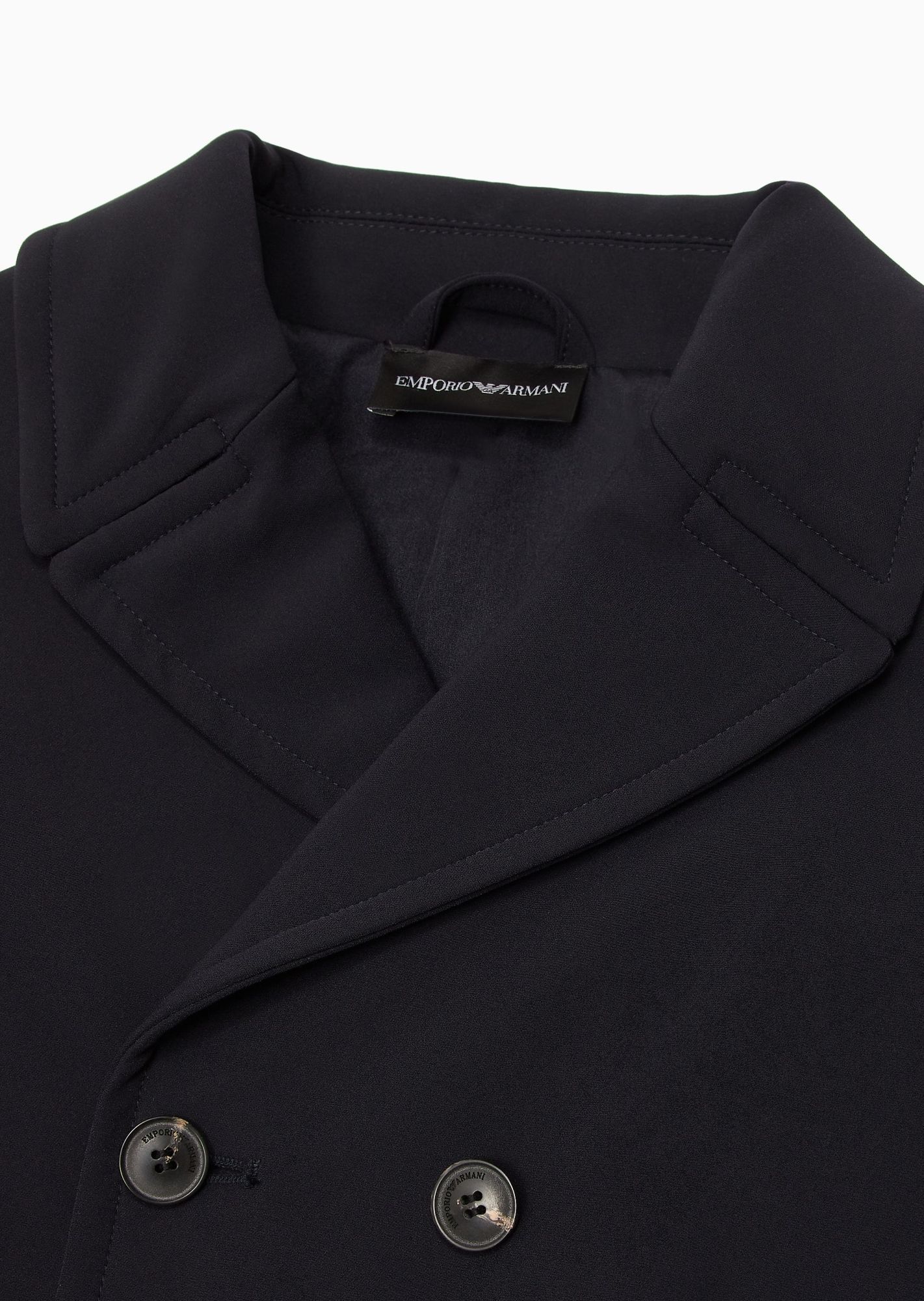 Emporio Armani Logo-plaque Single-breasted Blazer In Black