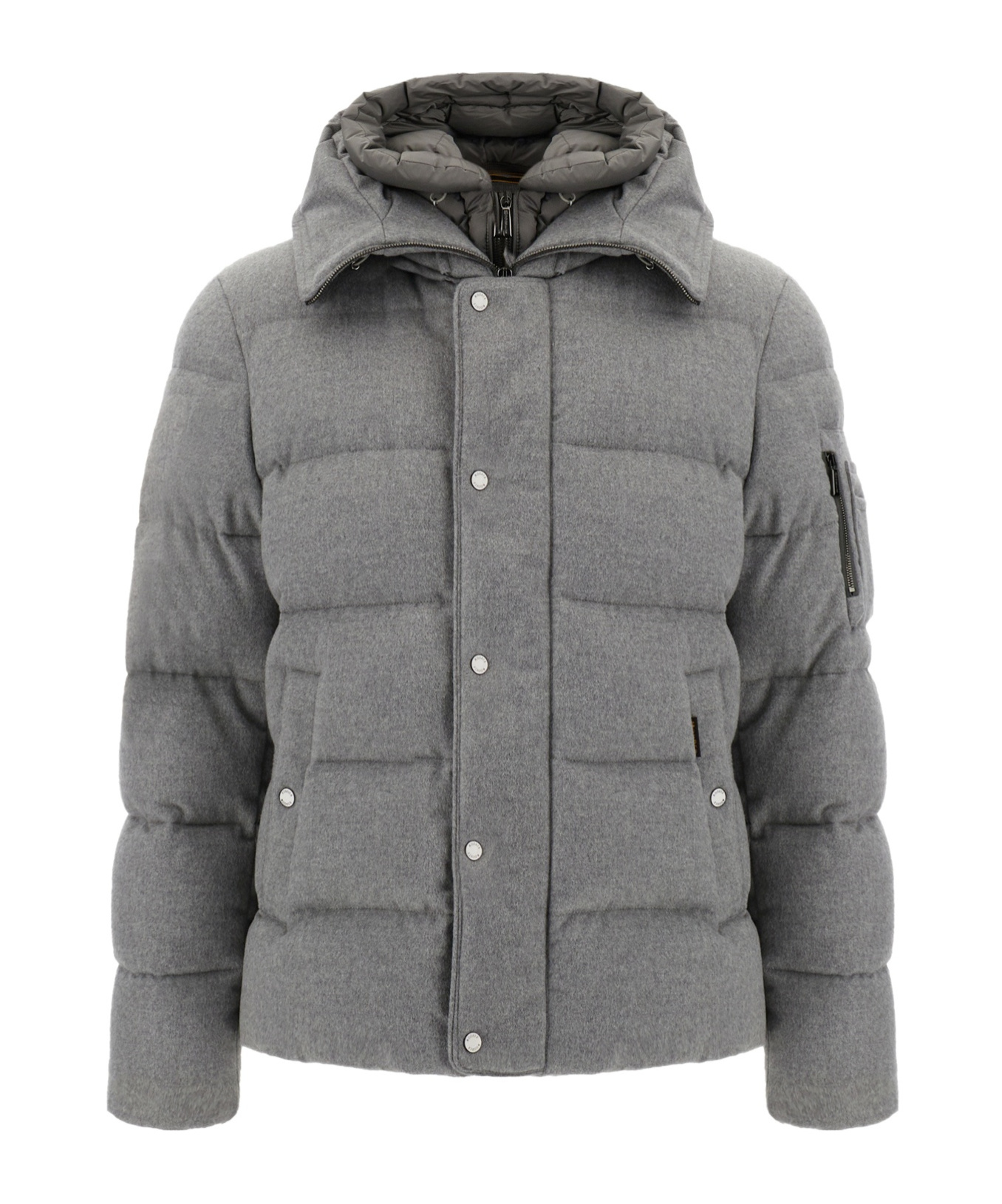 Moorer Long-sleeved Down Jacket In Gray