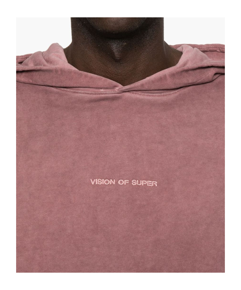 Vision Of Super Washed Dusty Mauve Oversized Sweatshirt In Pink