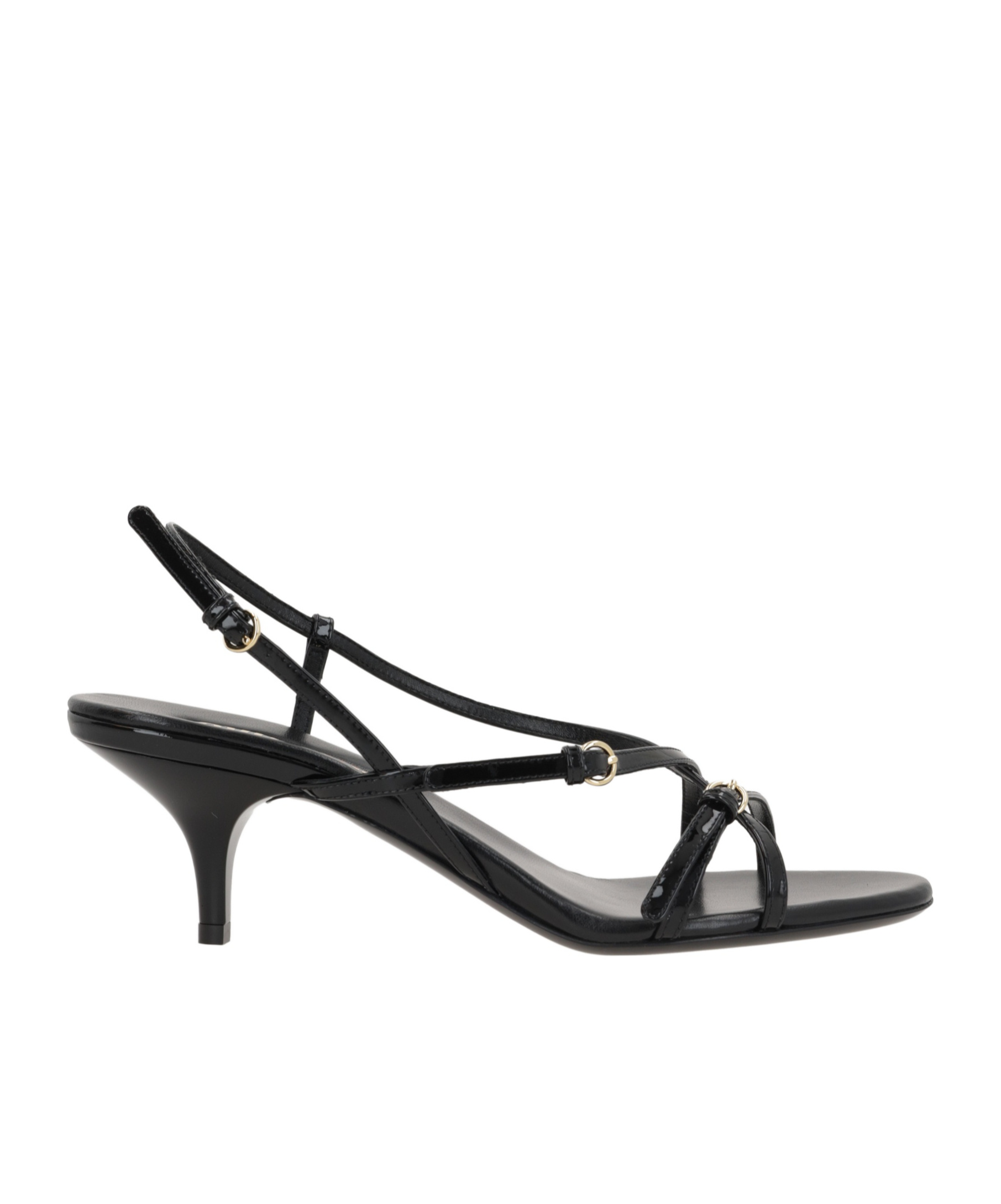 Miu Miu Miumiu Women Patent Leather Sandals With Buckles In Black
