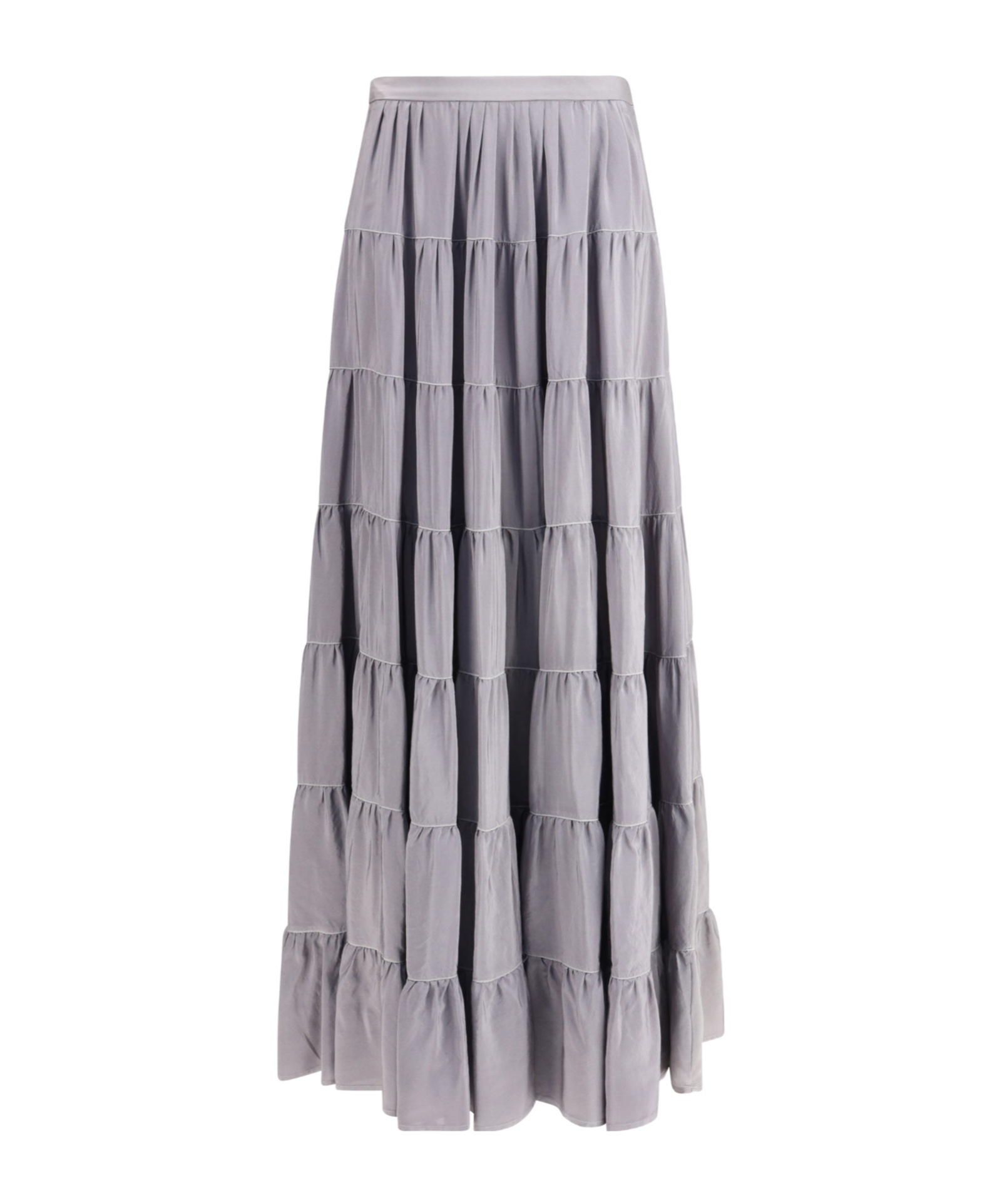 Forte Forte Pleated Midi Skirt In Gray