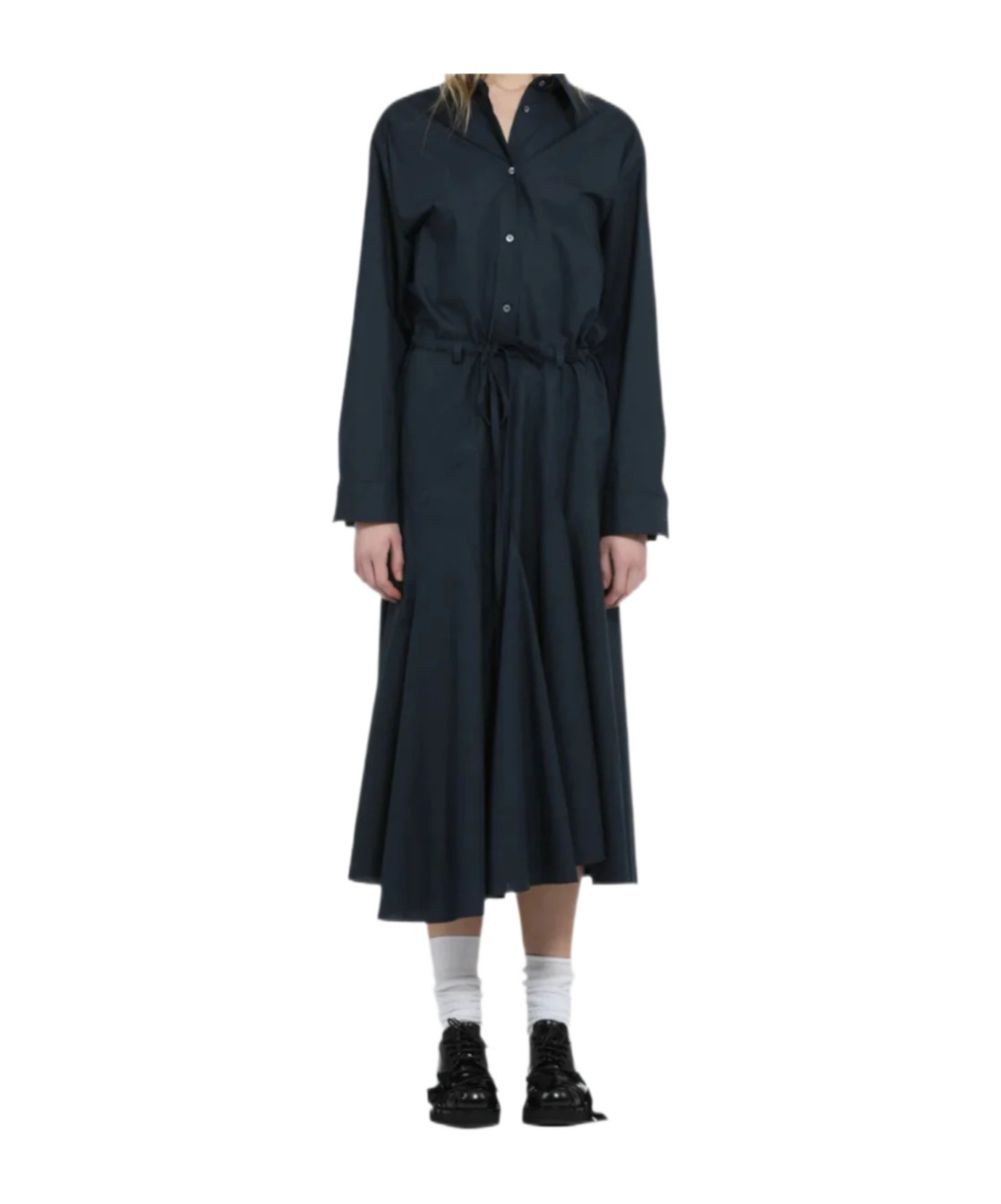 N°21 Long Dress With Drawstring Waist In Blue