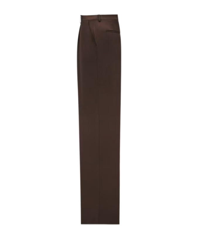 Shop Saint Laurent Pants In Silk Crepe In Green