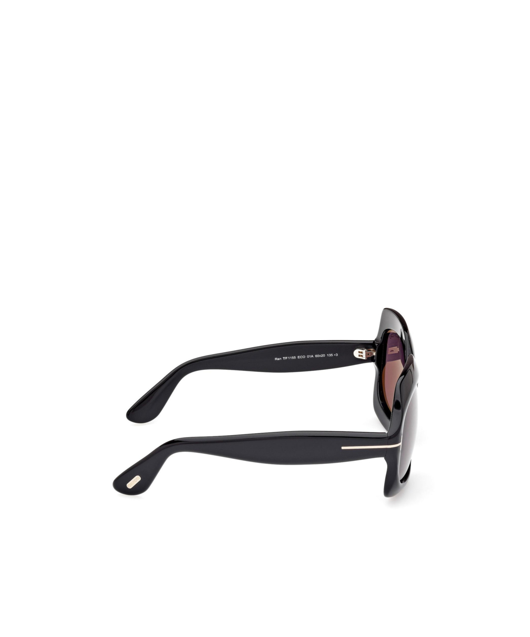 Tom Ford Eyewear Ren Oversized Frame Sunglasses In Gray
