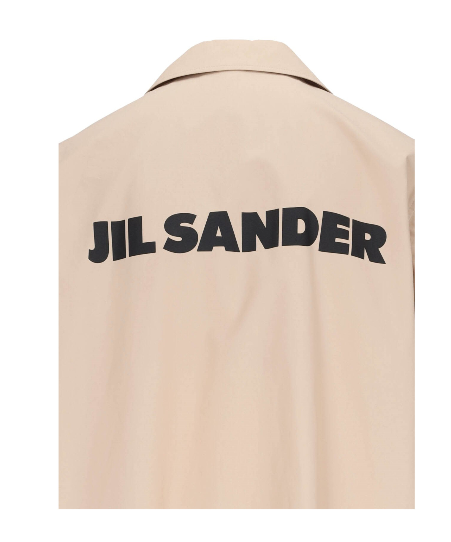 Jil Sander Logo-print Coat In Nude
