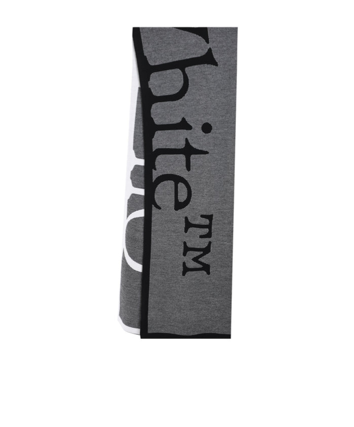 Off-white Logo Scarf In Black
