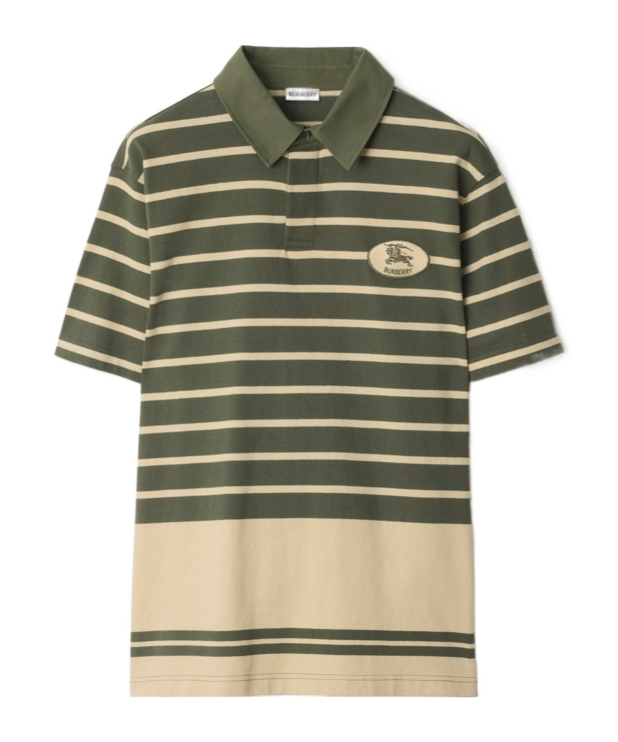 Burberry Striped Cotton Polo Shirt