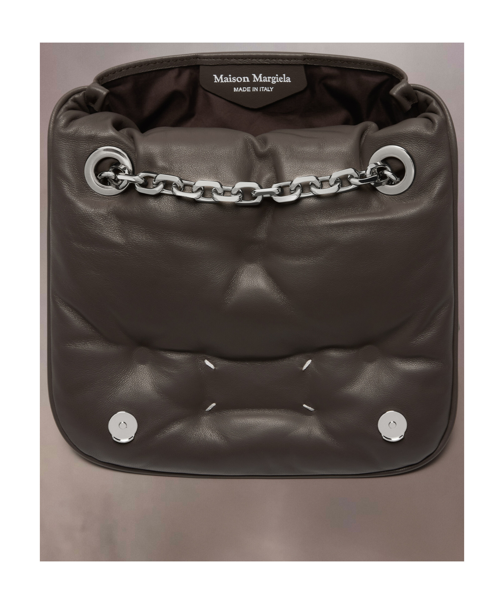 Maison Margiela Glam Slam Quilted Messenger Bag In Black