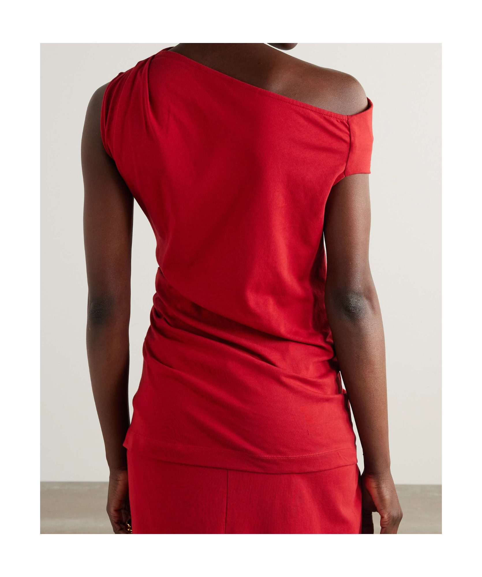 Shop Dries Van Noten Off-shoulder Top In Red