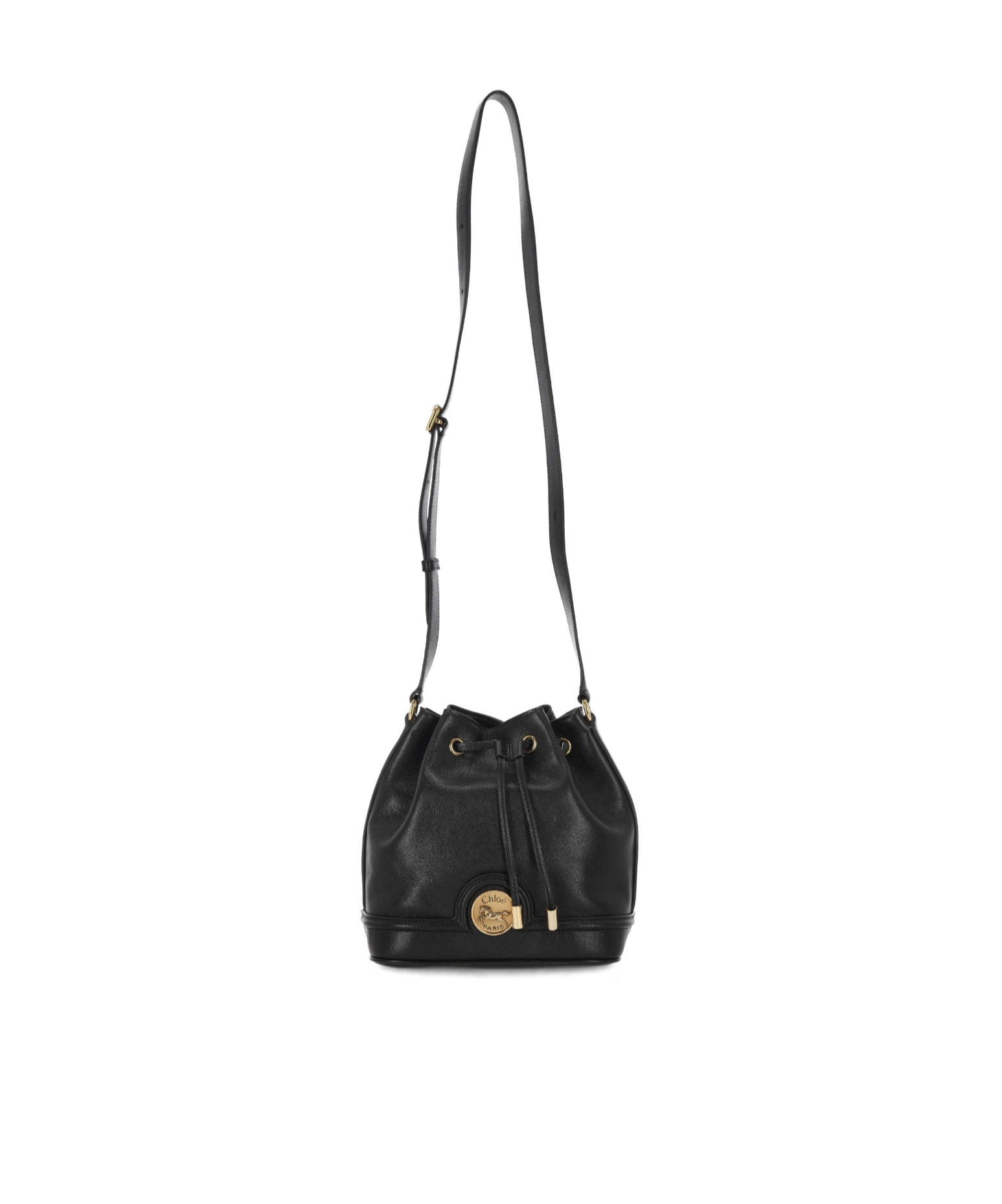 Chloé Drawstring Bucket Bag In Black