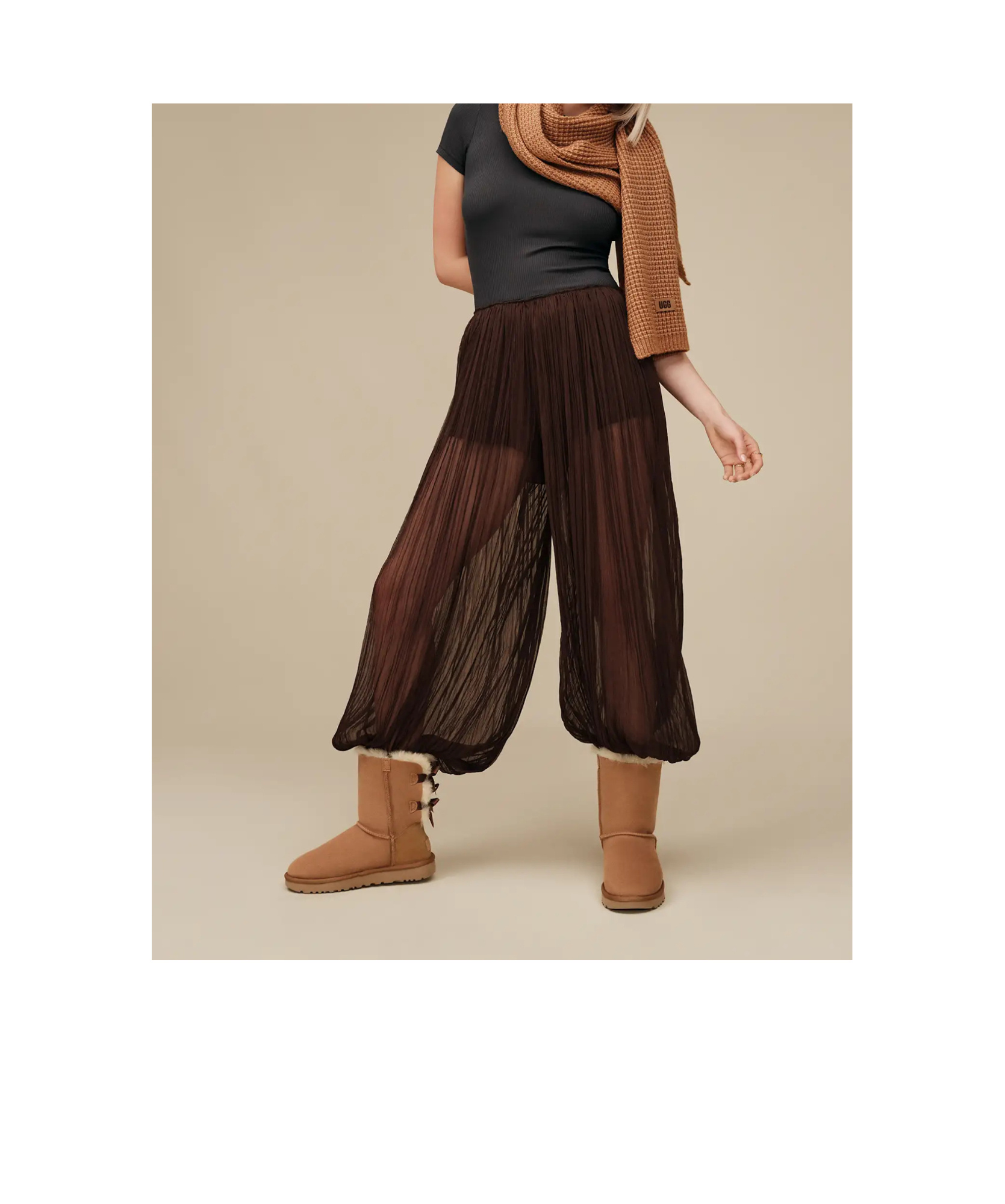 Ugg Round-toed Ankle Boots In Brown