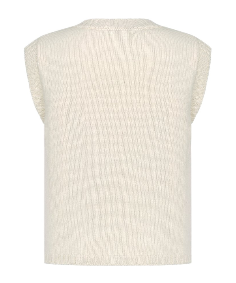 Dior Sleeveless Knitted Vest In Neutral