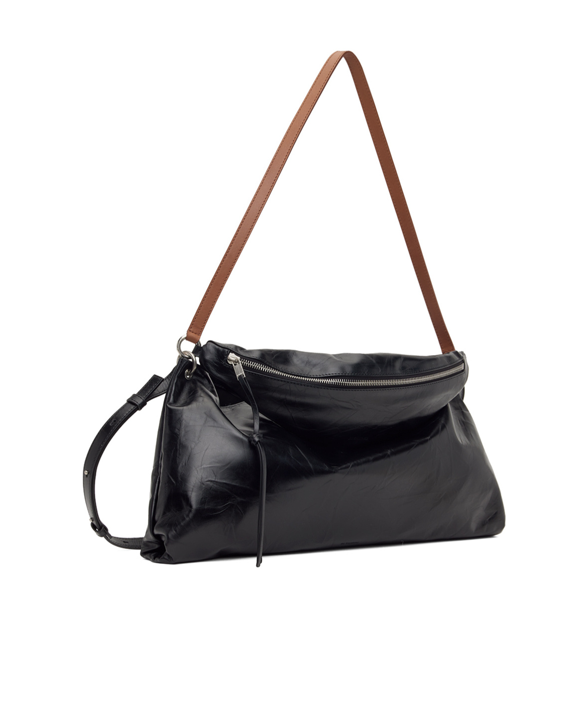 Jil Sander Black Twin Crossbody Bag In Black