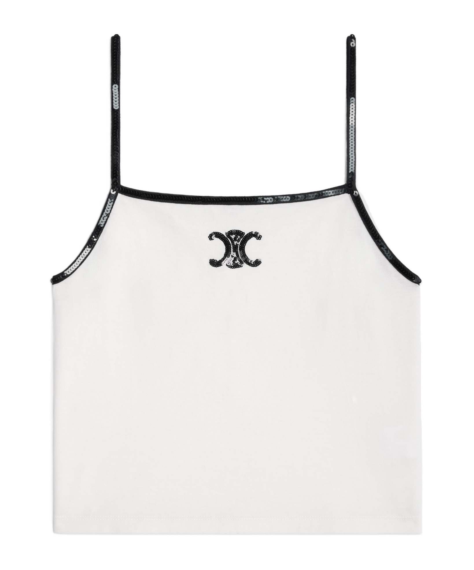 Celine Sequin Sling In White