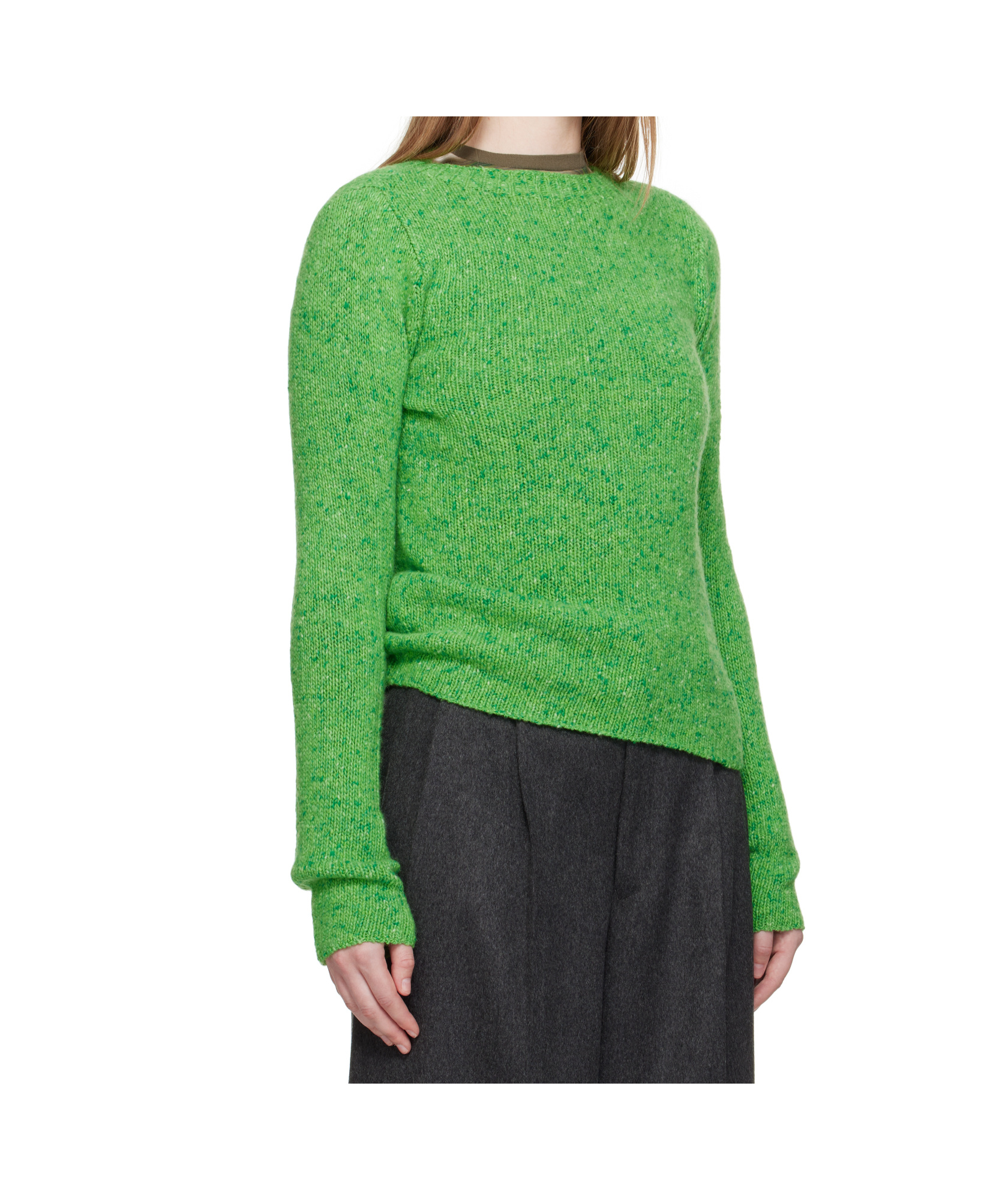 Auralee Crew-neck Sweater In Green