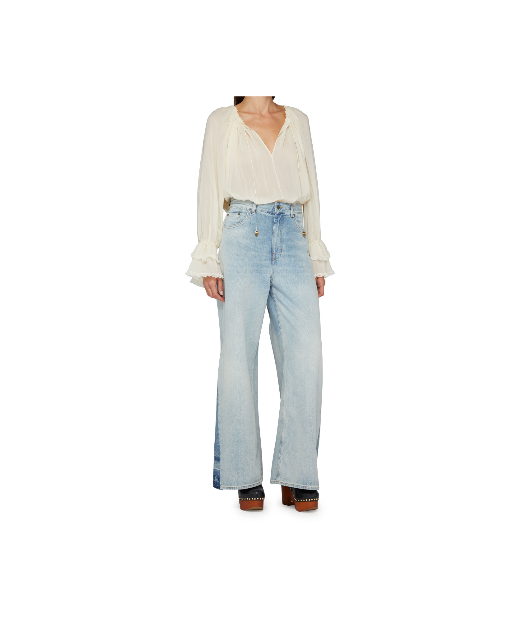 Shop Chloé Ruffled Top In White