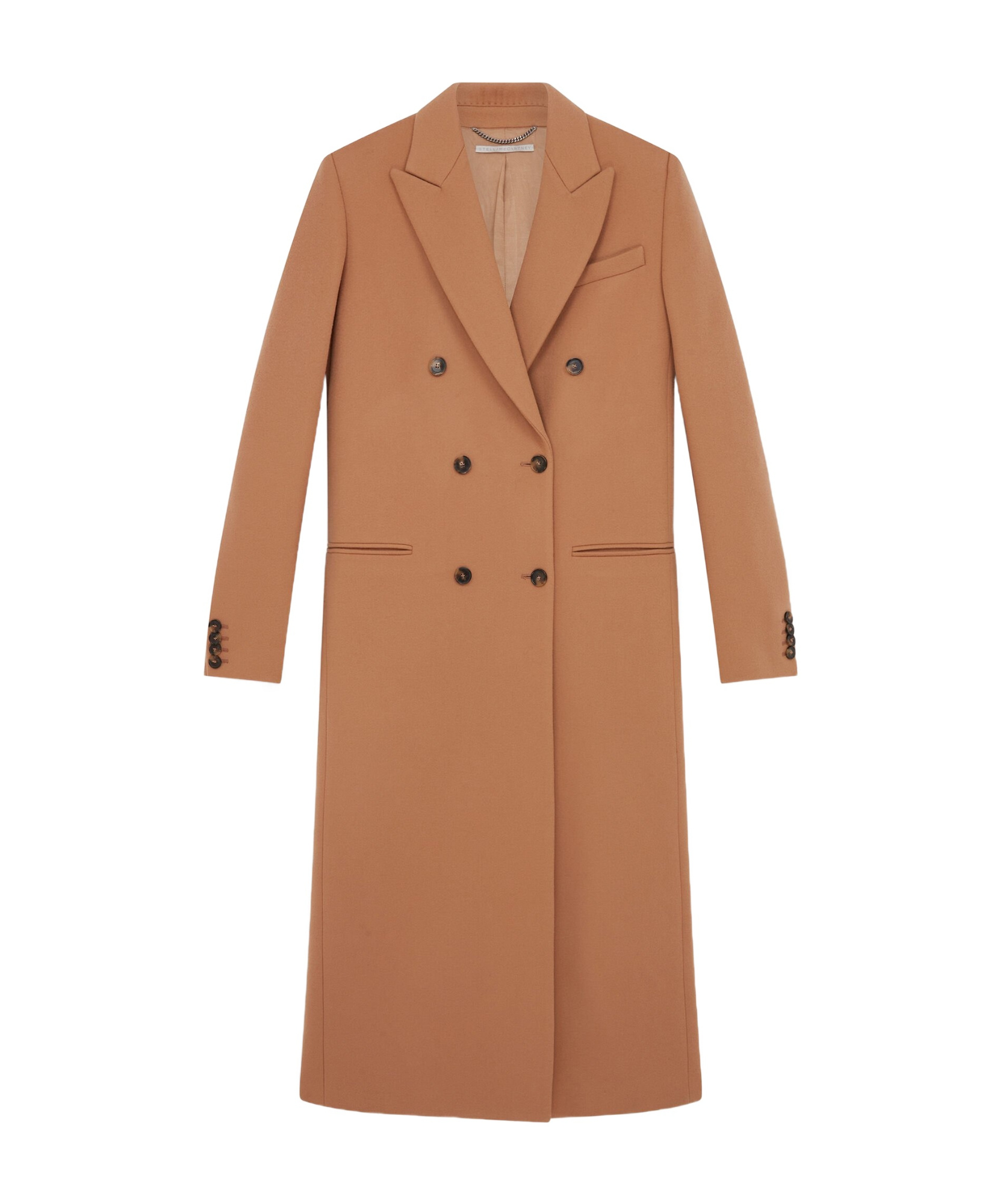 Stella Mccartney Notched-lapel Wool Coat In Brown