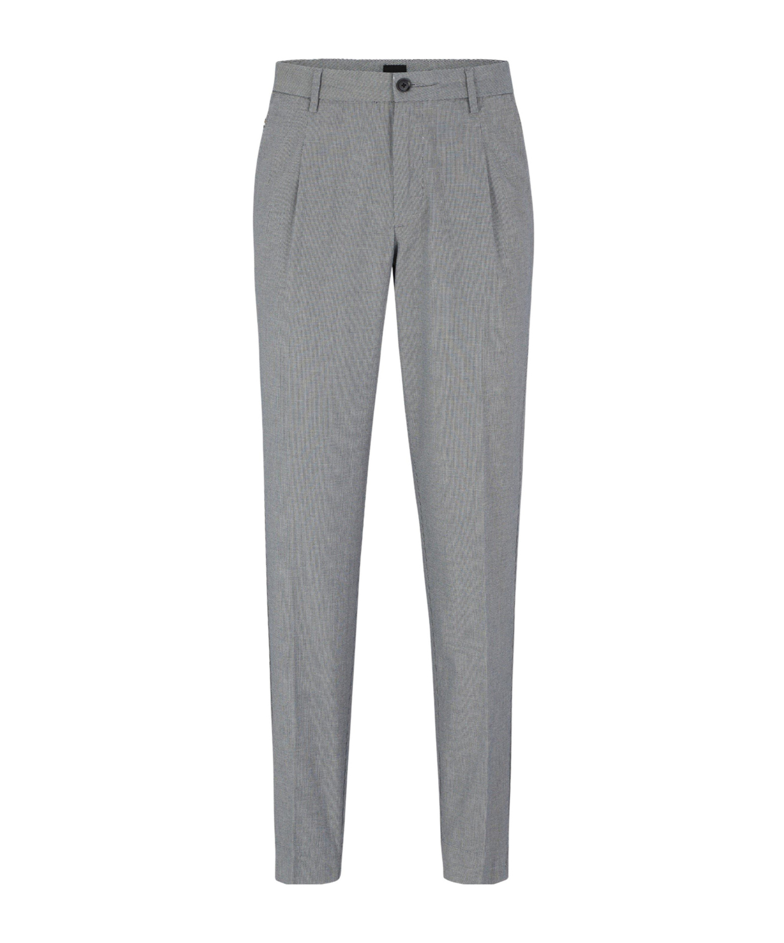 Hugo Boss Fine Check Trousers In Blue