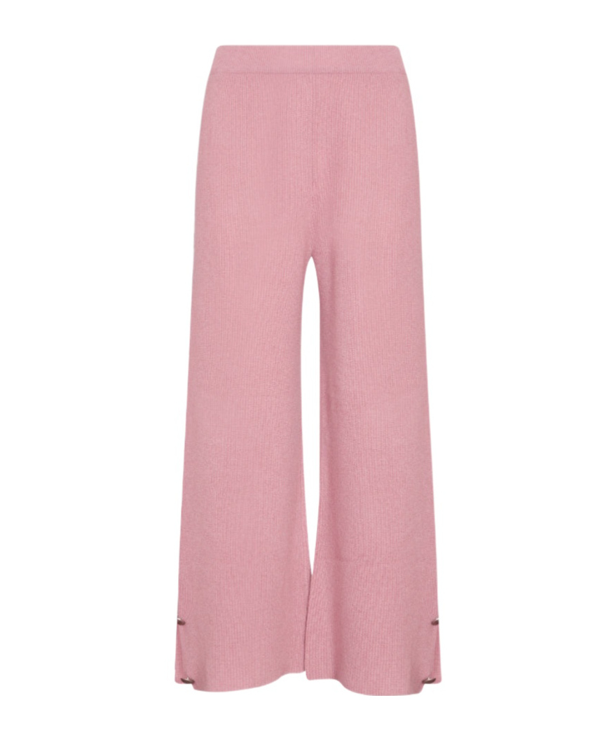 Izaak Azanei Elastic Waist Casual Pants In Pink