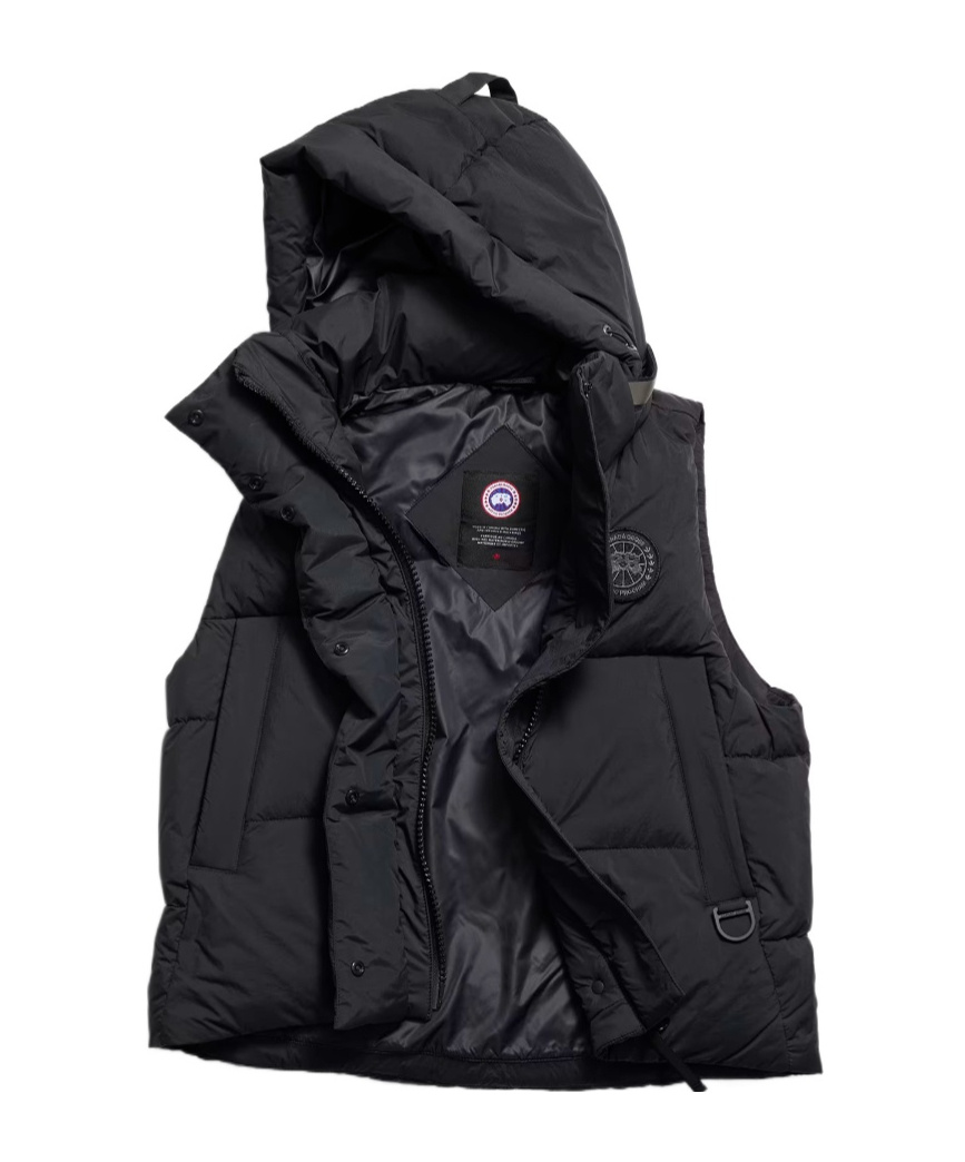 Canada Goose Junction Puffer Vest Black Label In Black