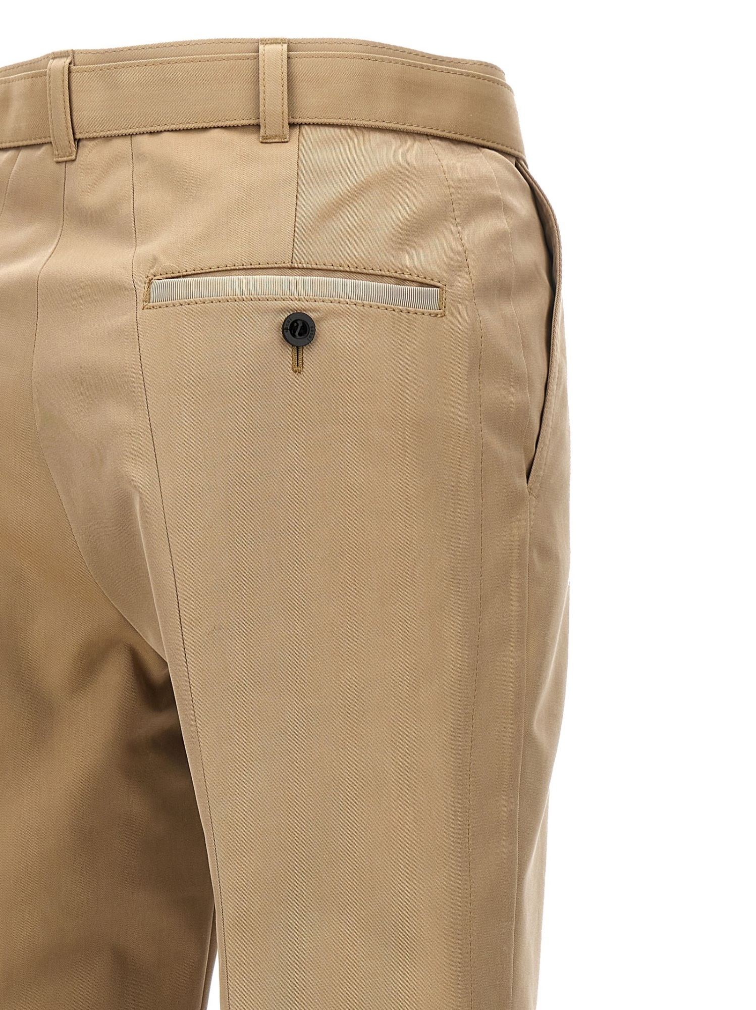 Sacai Gabardine Flared Trousers In Brown